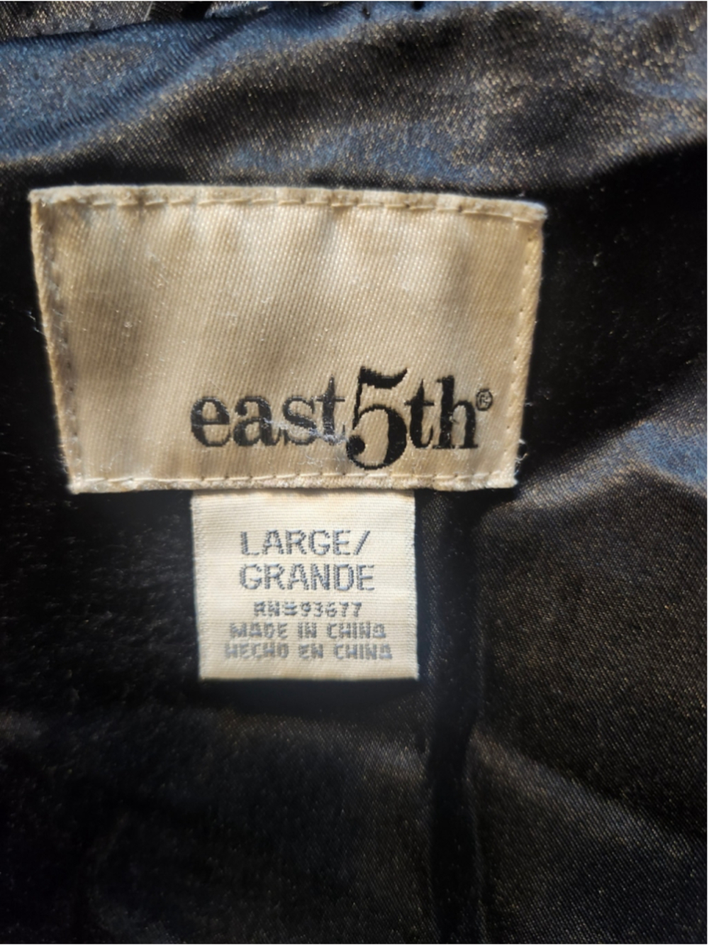 Women's east5th Black Faux Fur Hooded Jacket Size L - Picture 4 of 5